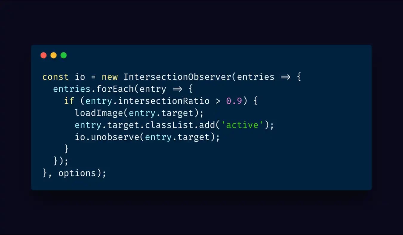 Lazy-loading images with the Intersection Observer
